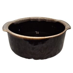 Pfaltzgraff Round Casserole Serving Bowl 8 3/8" Gourmet Brown Drip Glaze USA 336